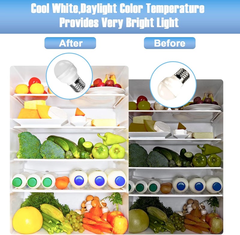 Earthtec W10565137 W11043014 Replacement for Whirlpool Frigidaire Maytag Jenn-Air Amana Freezer Refrigerator LED Light Bulb W11125625 W11216993 W10820003 4396822 W10865849 W10837631 W10745744 (1 Pcs) - Image 5